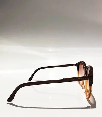 2000s STELLA McCARTNEY ROUND AMBER BEIGE SUNGLASSES