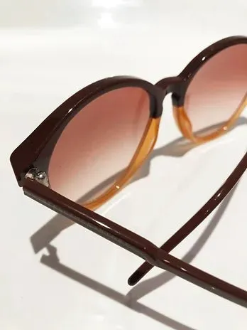 2000s STELLA McCARTNEY ROUND AMBER BEIGE SUNGLASSES