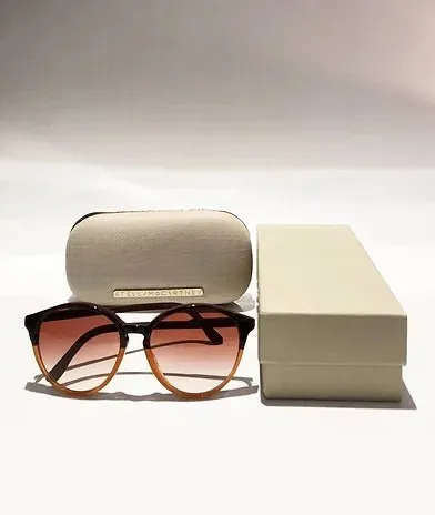 2000s STELLA McCARTNEY ROUND AMBER BEIGE SUNGLASSES