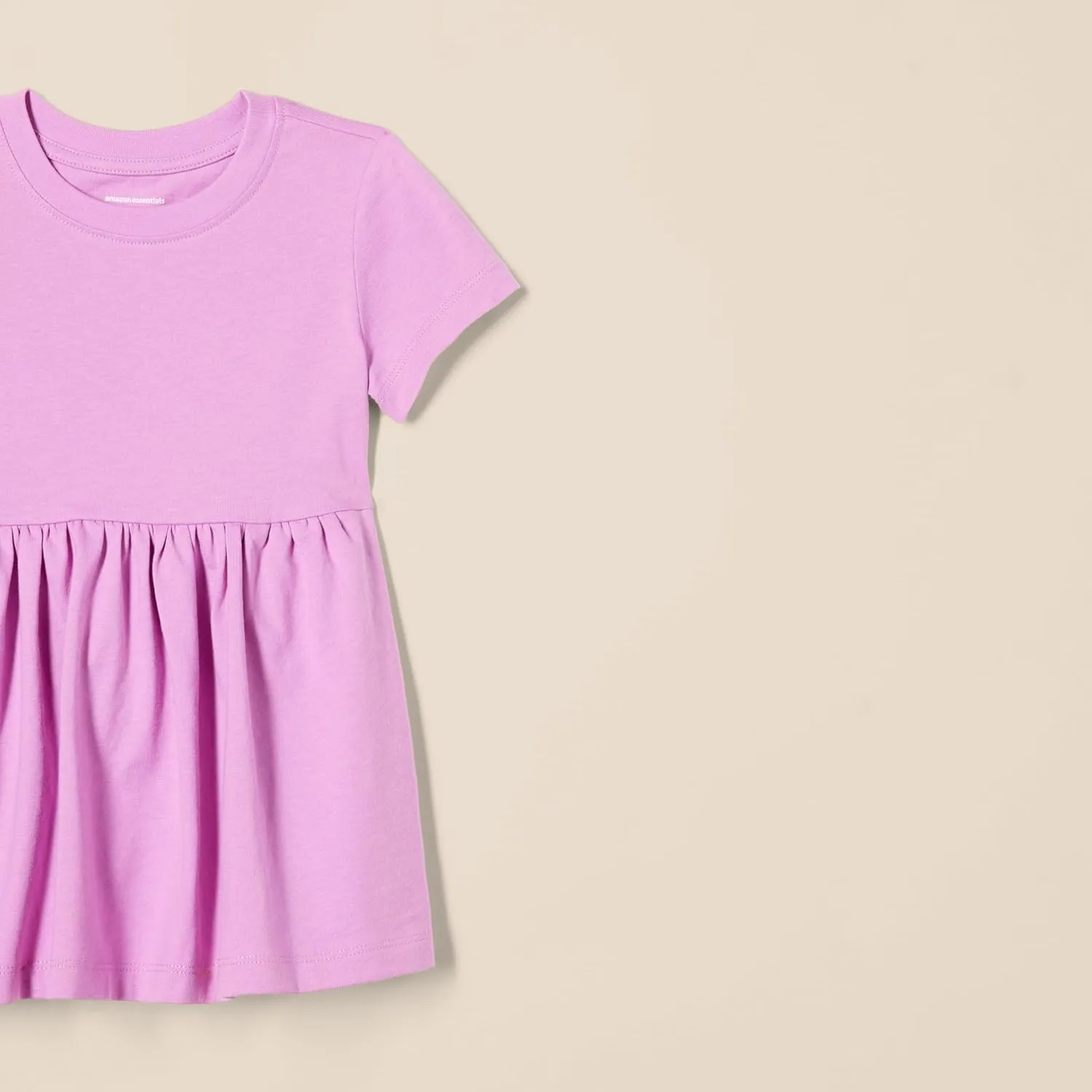 Amazon Essentials Girls and Toddlers' Short Sleeve Jersey Dress, Pack of 3