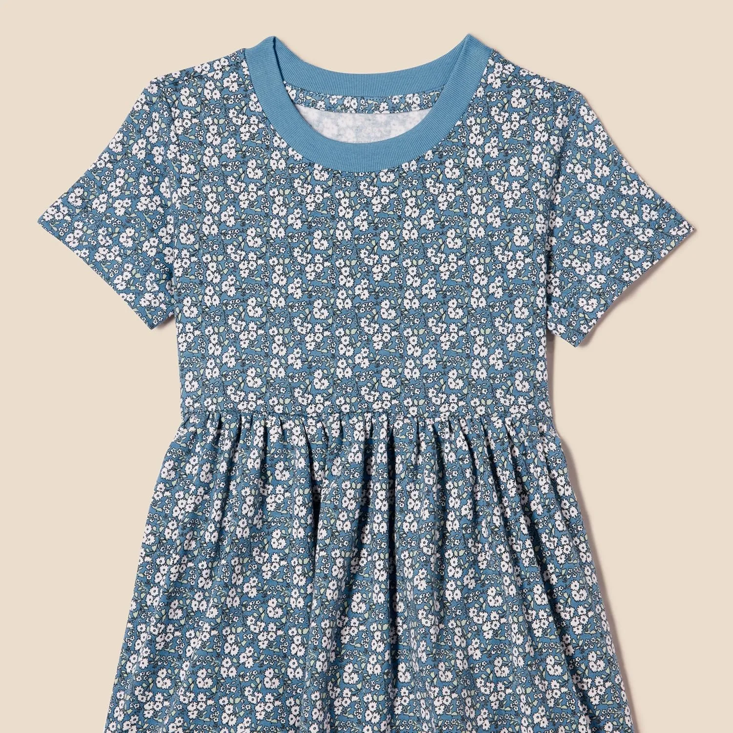Amazon Essentials Girls and Toddlers' Short Sleeve Jersey Dress, Pack of 3