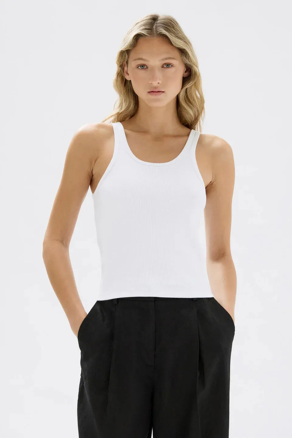 Assembly Label - Drew Rib Tank (White)