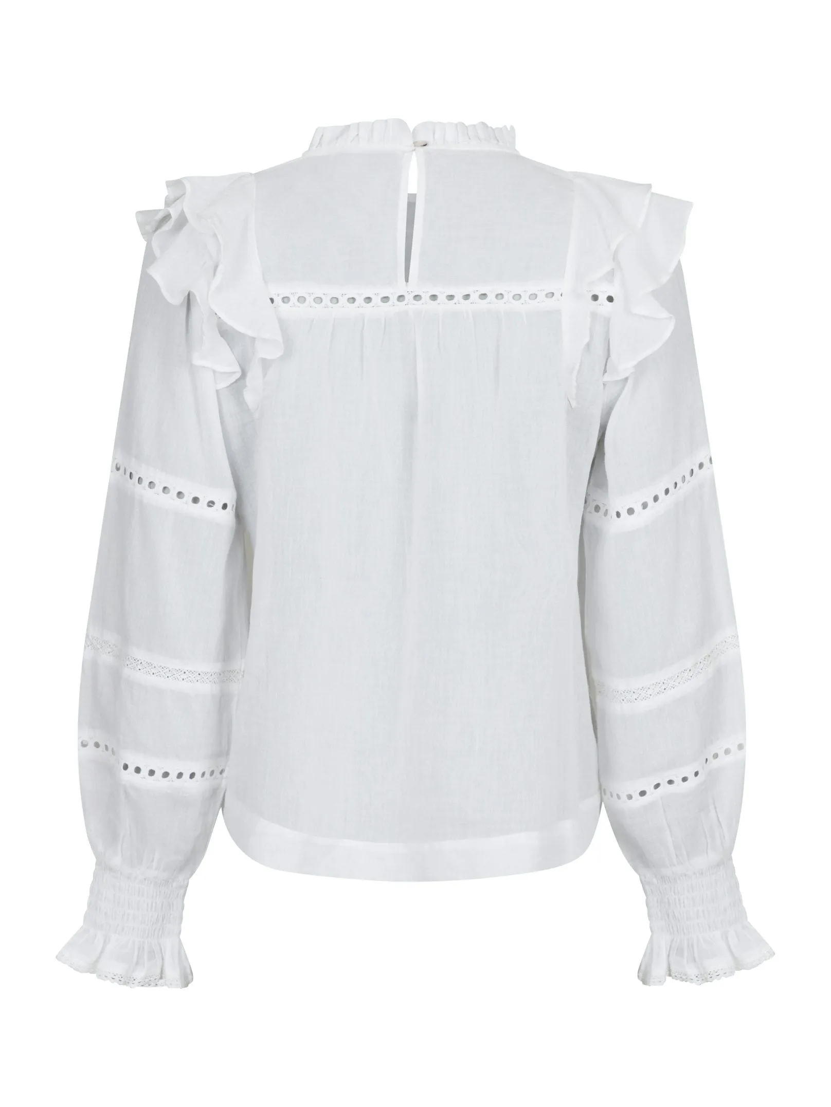 Aurika S Voile Blouse - White