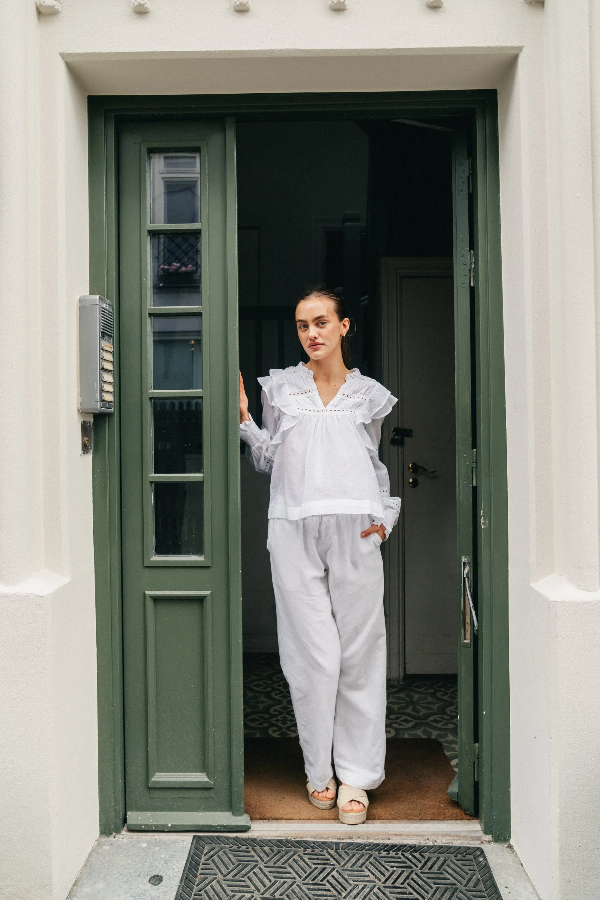Aurika S Voile Blouse - White