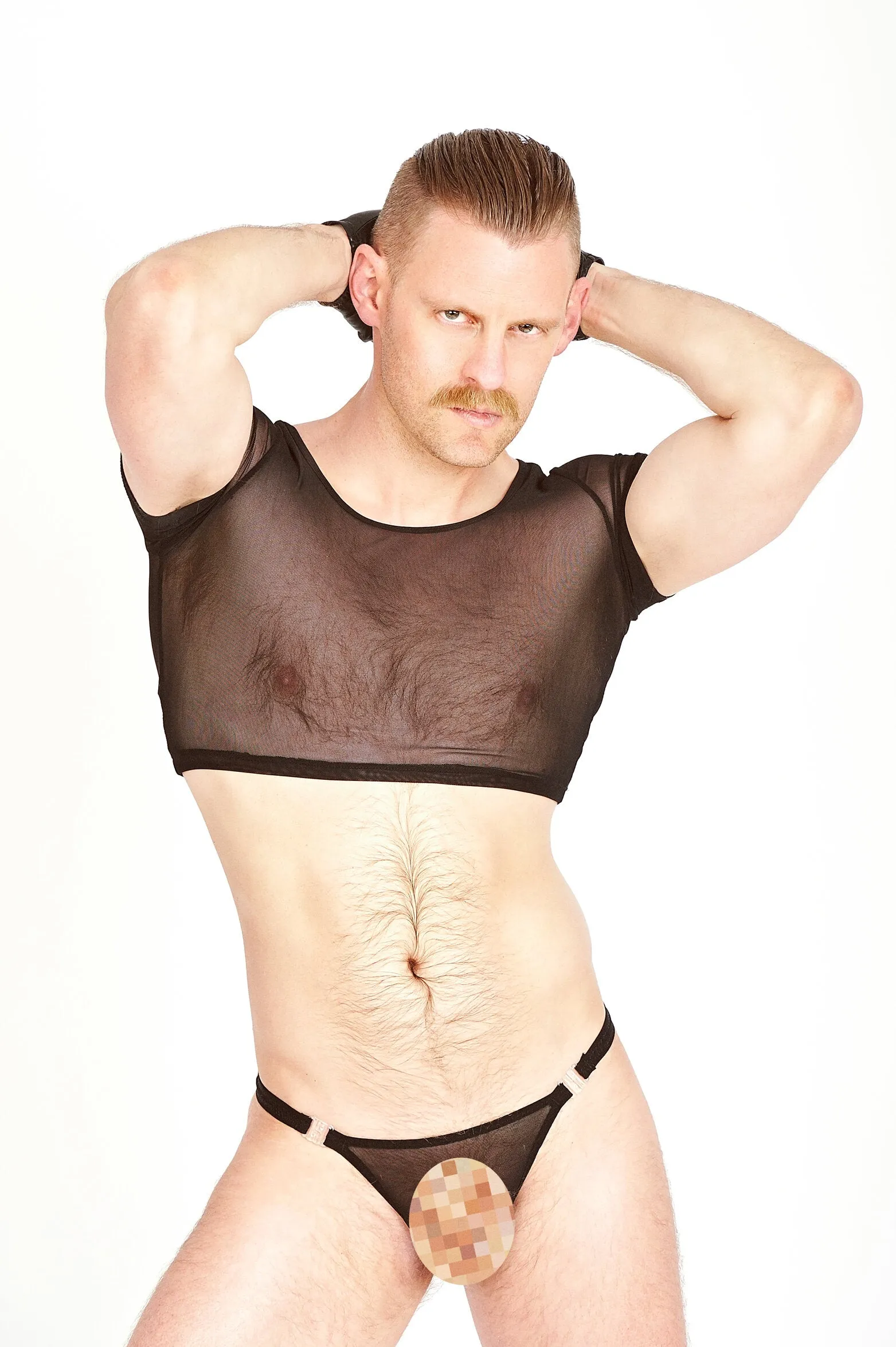 Black Mesh Wayne Crop