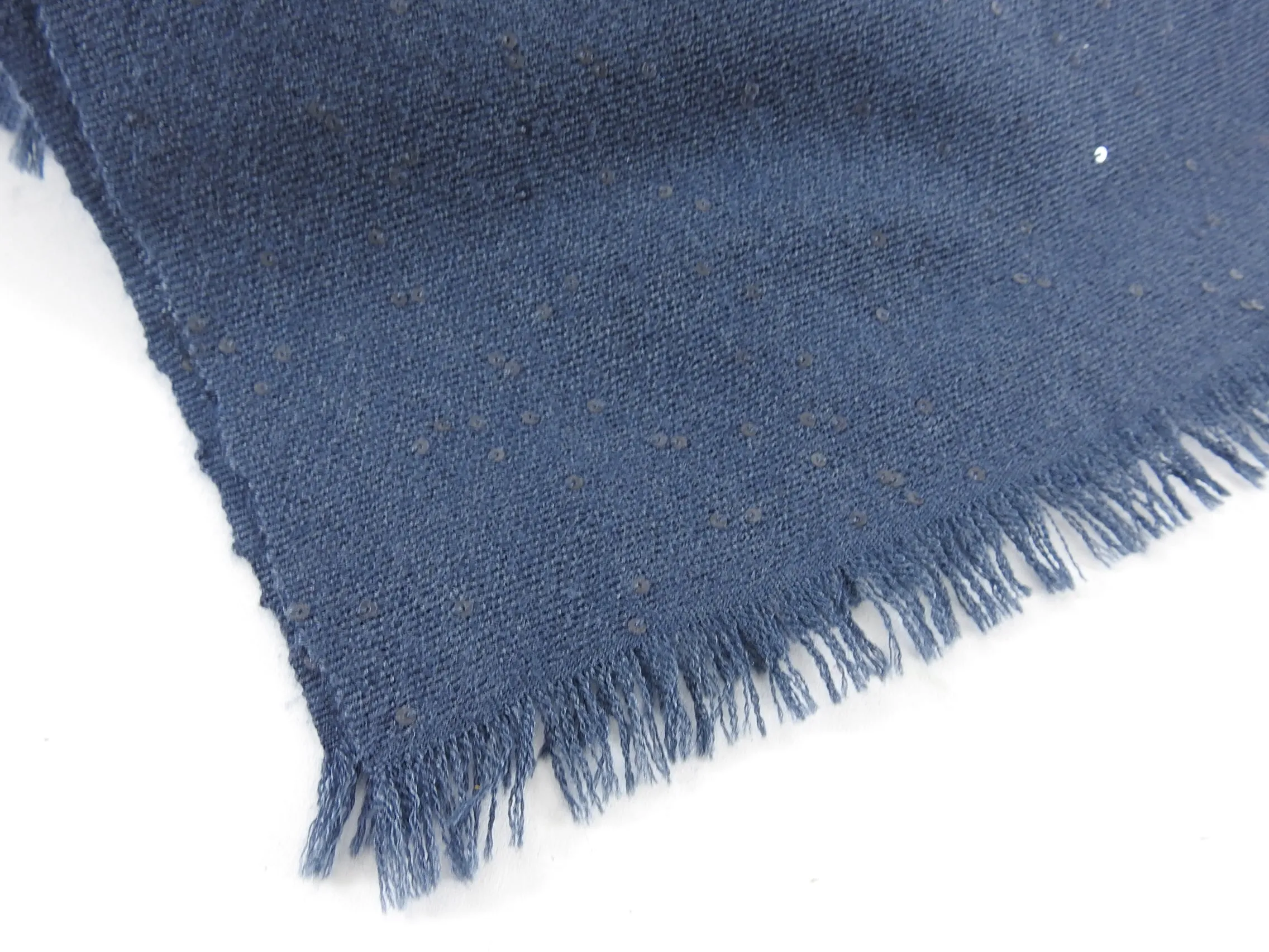 Brunello Cucinelli Steel Grey Cashmere Sequin Shawl Wrap Scarf