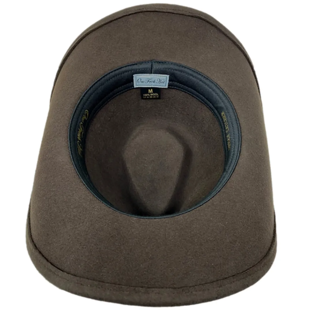 Dreamcatcher Brown Felt Hat With Turquoise Concho Band