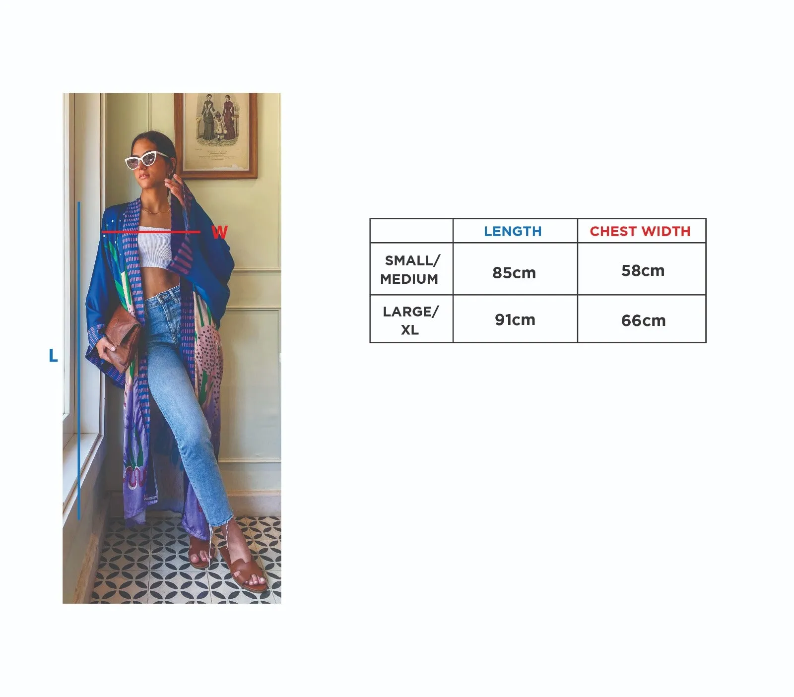 Egyptian Goddess Energy Satin Kimono Blue