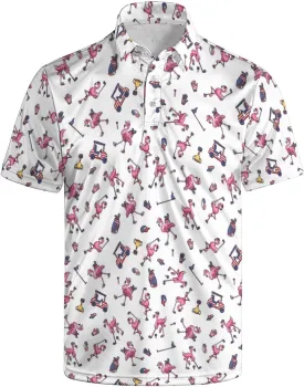 Funny Golf Polos for Men Funny Print Short Sleeve Shirts Quick Dry Polo Shirts Hawaiian Shirt Performance Golf Outfits