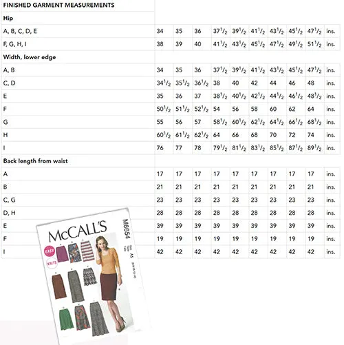 Garment Kit - Simple Jersey Knit Skirt