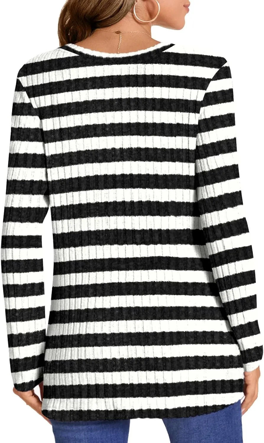 HOTGIFT Women's Pullover Sweaters Winter Tunic Tops Long Sleeve Crewneck Shirts Casual Comfortable Blouse