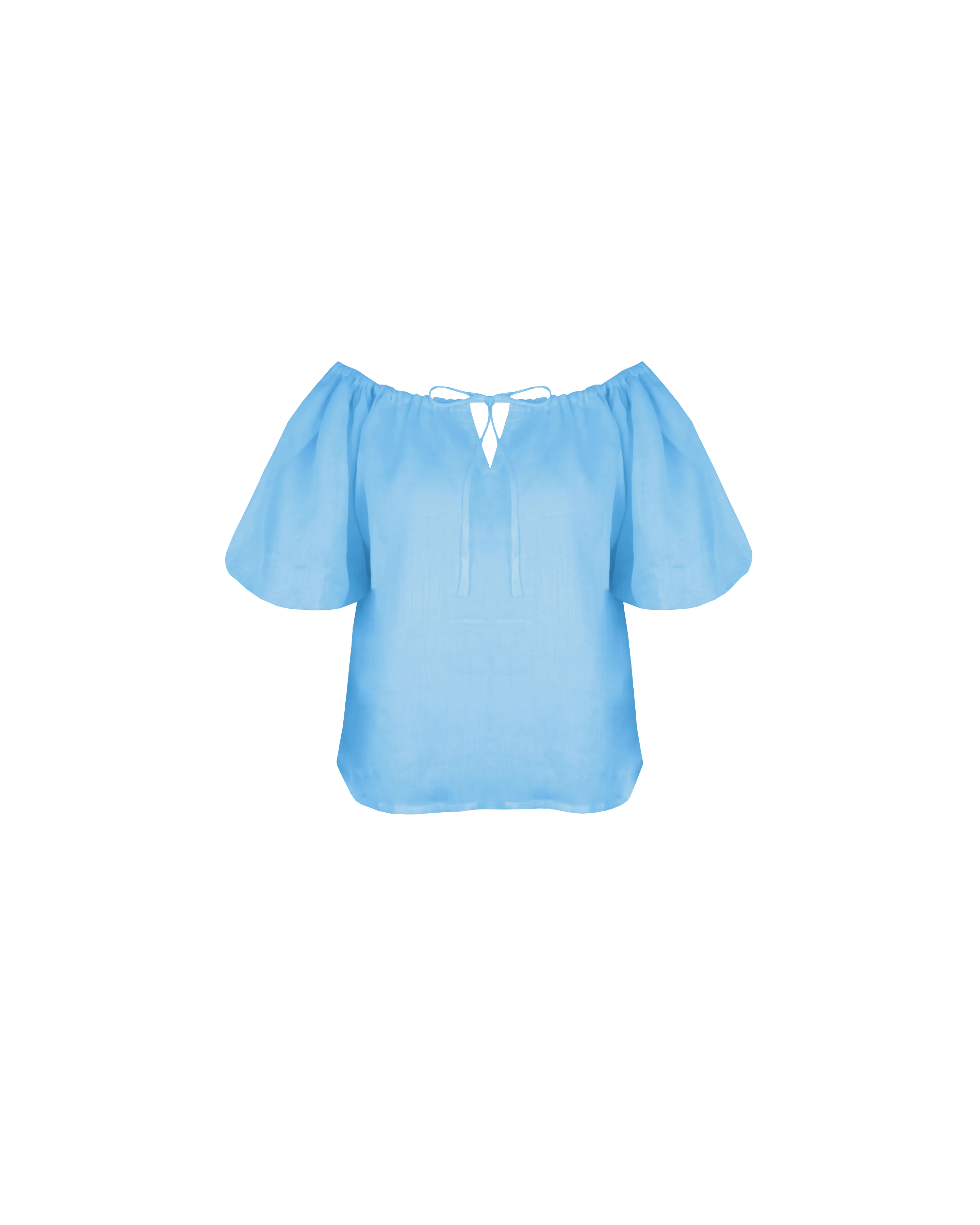 HYDRA OFF SHOULDER BLOUSE OCEAN