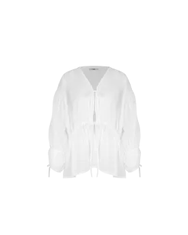 HYDRA TIE BLOUSE WHITE