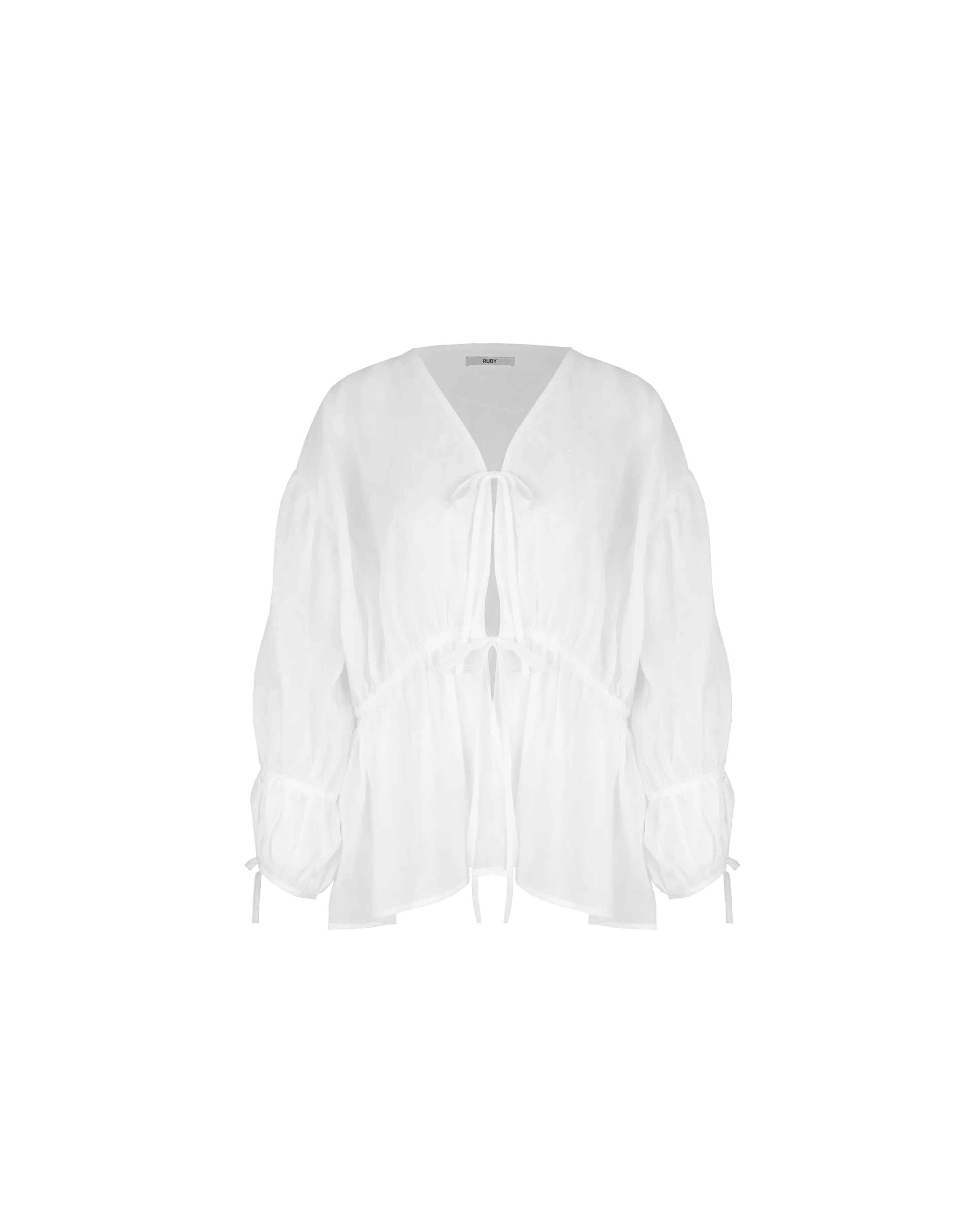 HYDRA TIE BLOUSE WHITE