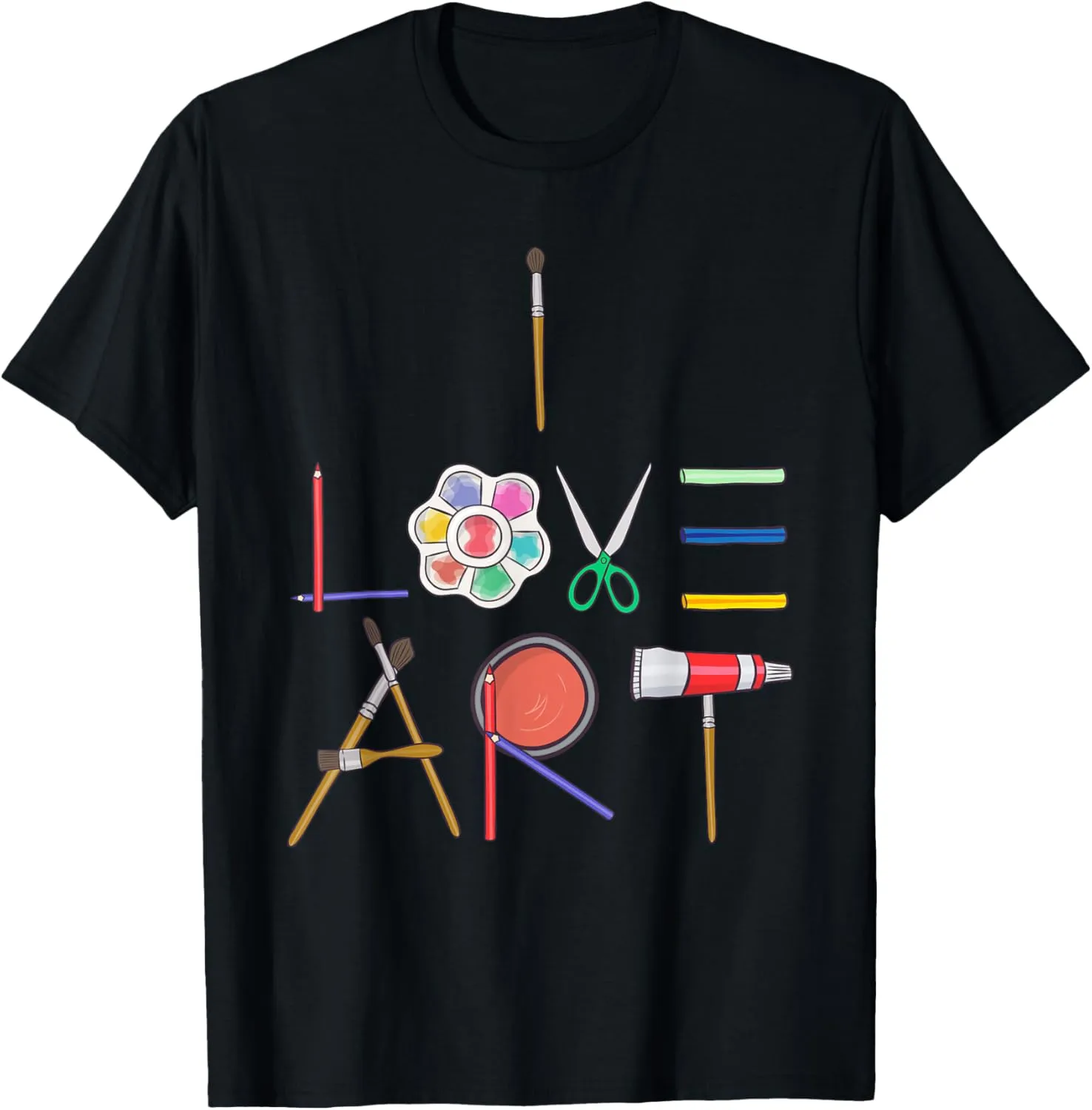 I Love Art Cute Fun Painting Drawing Sketch Artist Painter T-Shirt