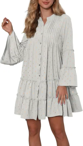 INR Midi Dress for Women Casual Floral Print Loose Flowy Cocktail Party Dresses Vacation and Office Outfit