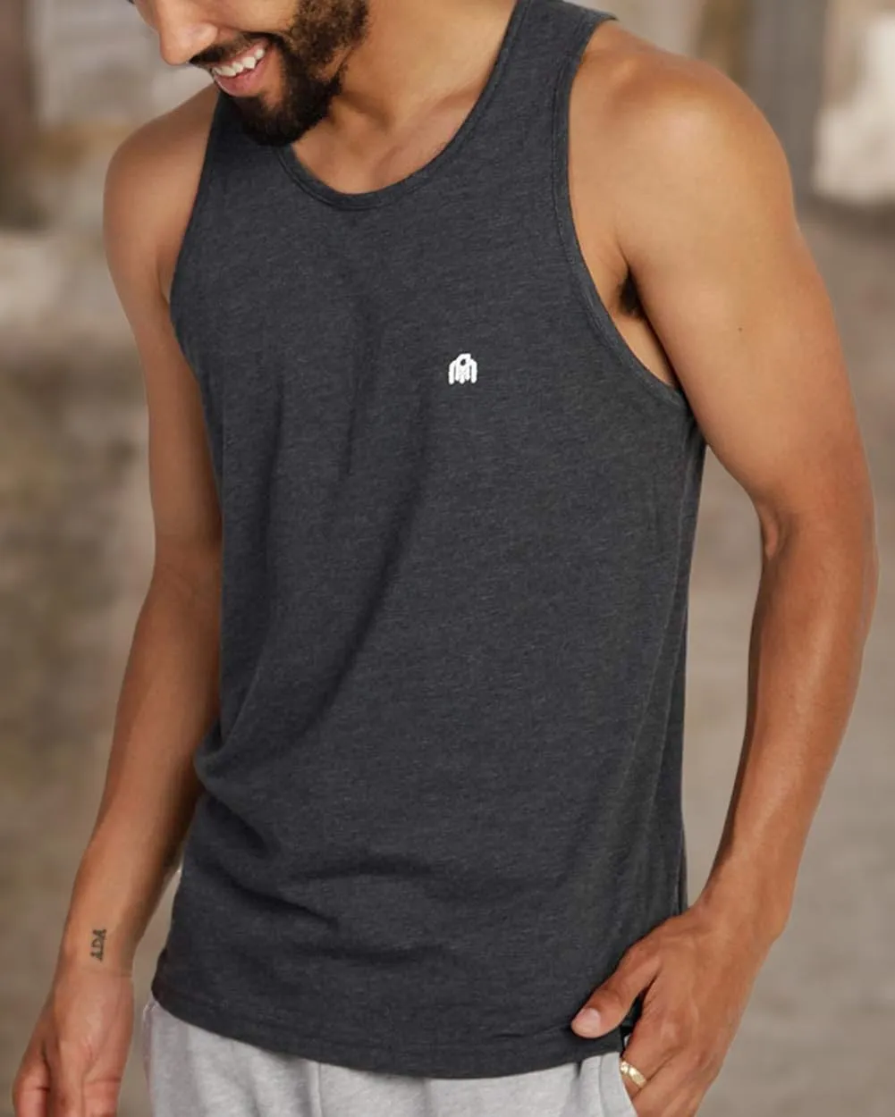 INTO THE AM Premium Basic Tank Tops for Men - Beach Workout Muscle Tanks S - 2XL