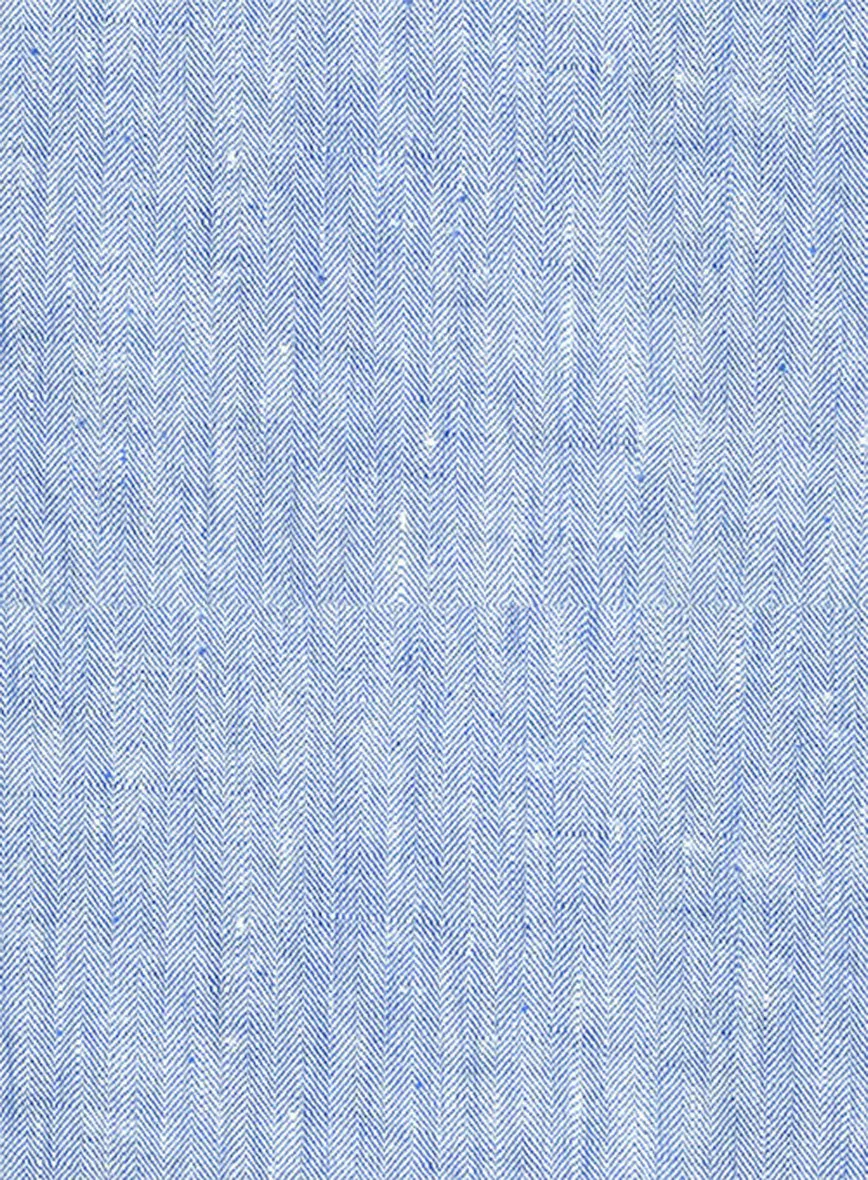 Italian Sky Blue Linen Highland Trousers