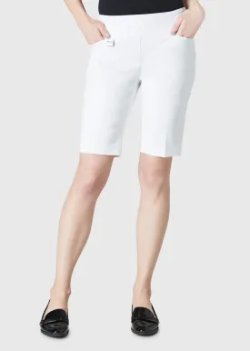 Lisette L Montreal 11-Inch Jupiter Bermuda Short with Pockets - White