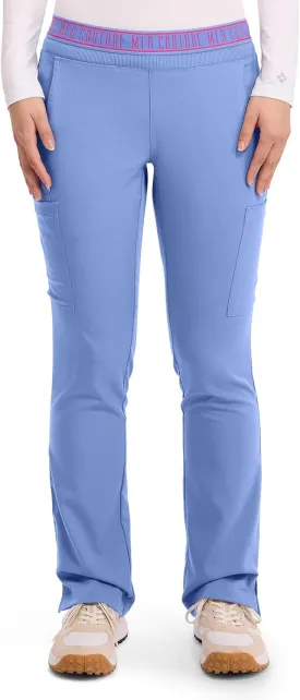Med Couture Women's Yoga Pull-On Pant with 7 Pockets Ultra-Soft Rib-Knit Waistband and 2-Way Stretch Technology - MC7739