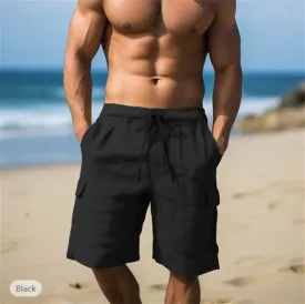Men's Bermuda Shorts with Drawstring and Pockets