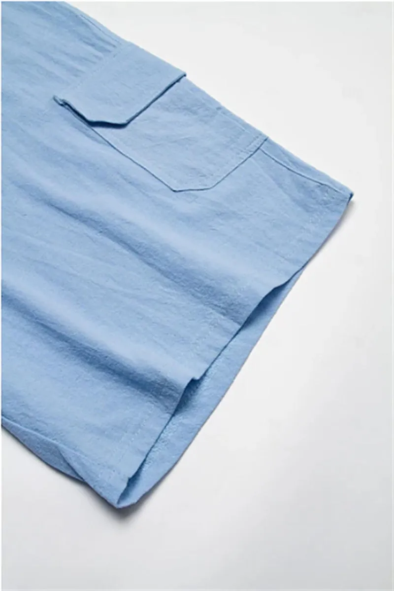 Men's Bermuda Shorts with Drawstring and Pockets