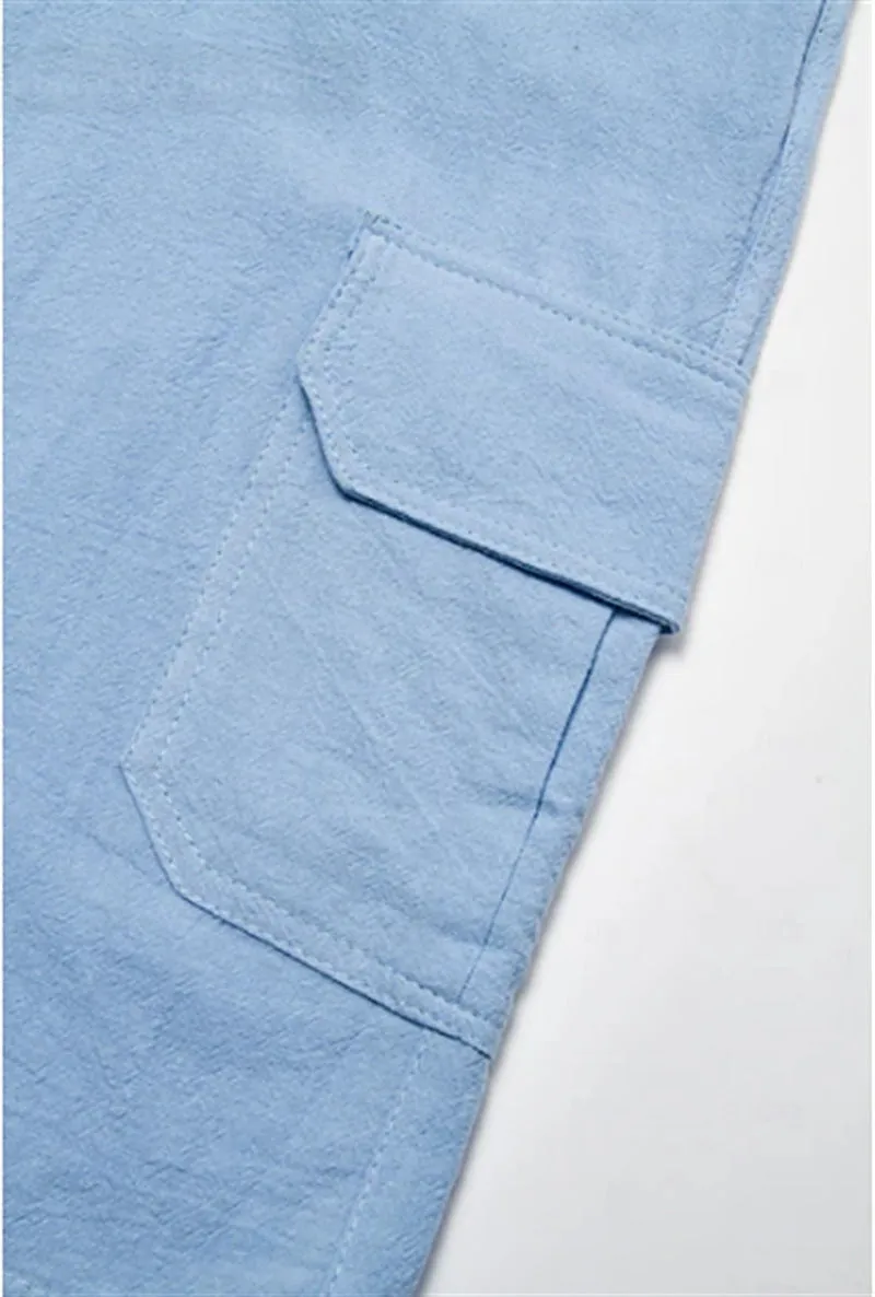 Men's Bermuda Shorts with Drawstring and Pockets