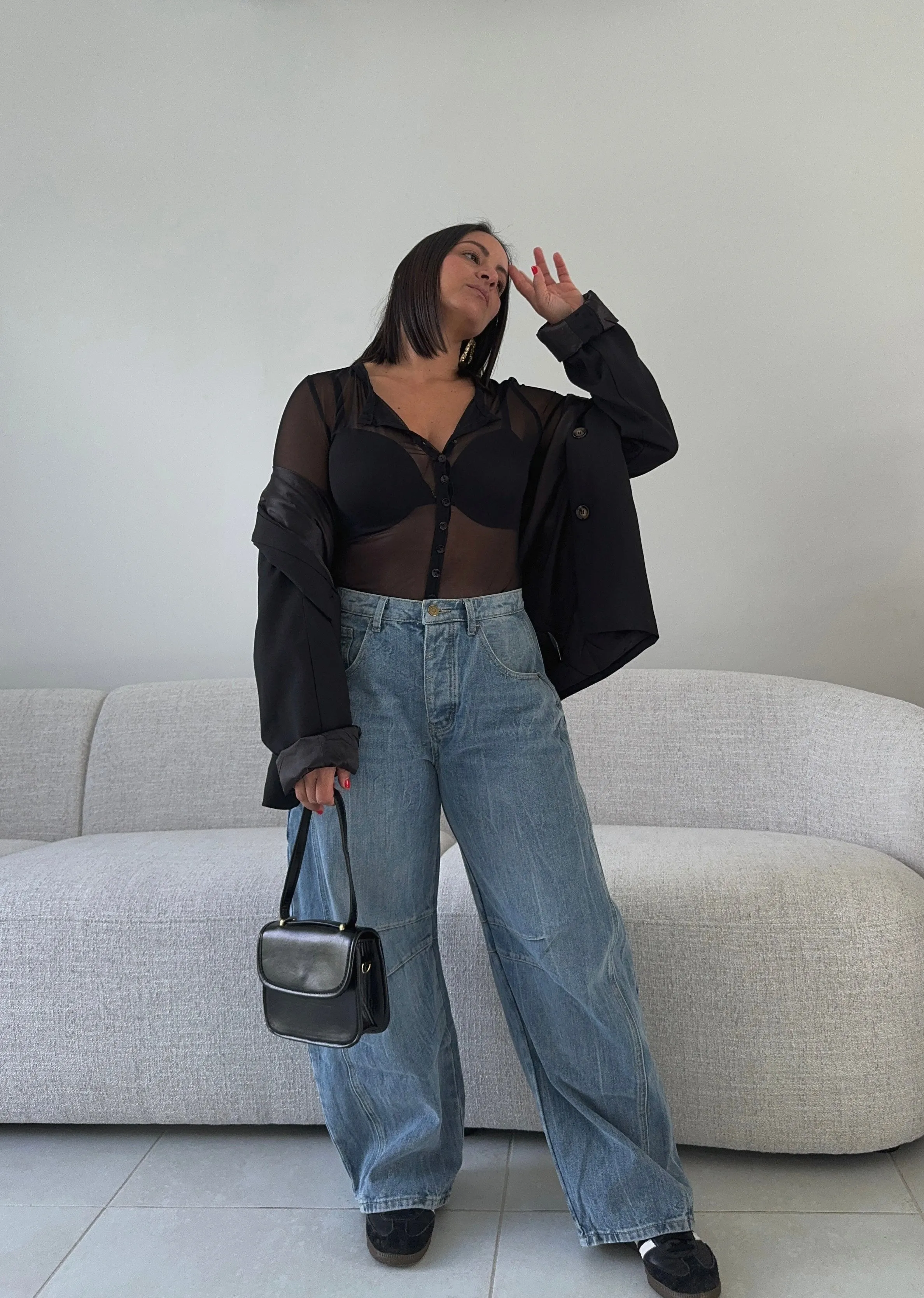 Mesh Long Sleeve Cardigan
