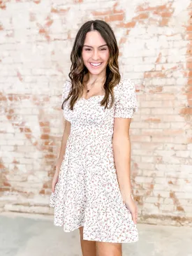 Myia Flower Tiered Mini Dress  - FINAL SALE