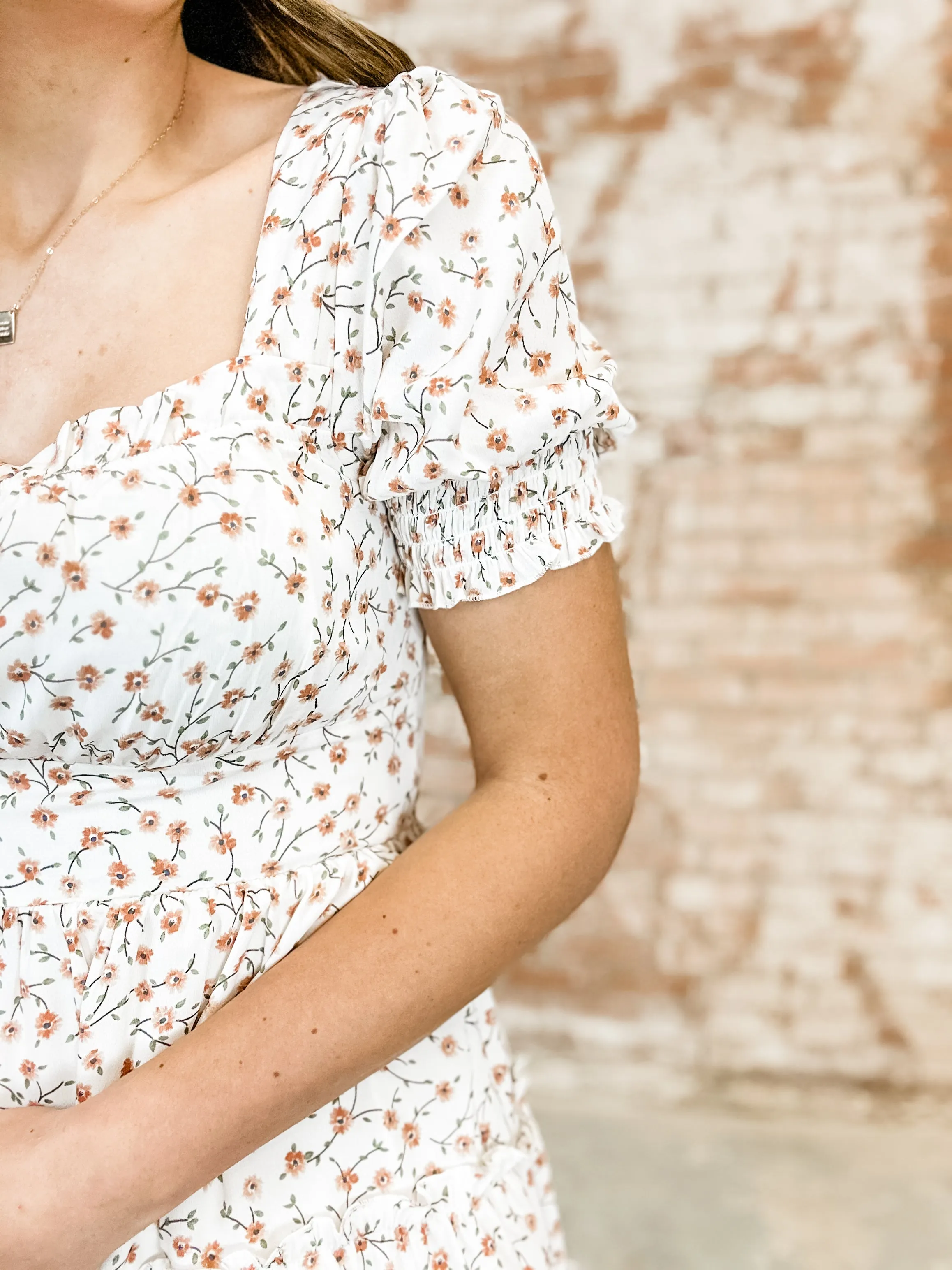 Myia Flower Tiered Mini Dress  - FINAL SALE
