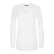 Notch Neck Lollipop Voile Blouse