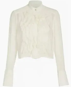 Patti Ruffle button down