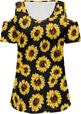 PinUp Angel Women Casual Tops Cut Out Cold Shoulder Short Sleeve T Shirts Fashion Summer Tunic Blouse Shirts