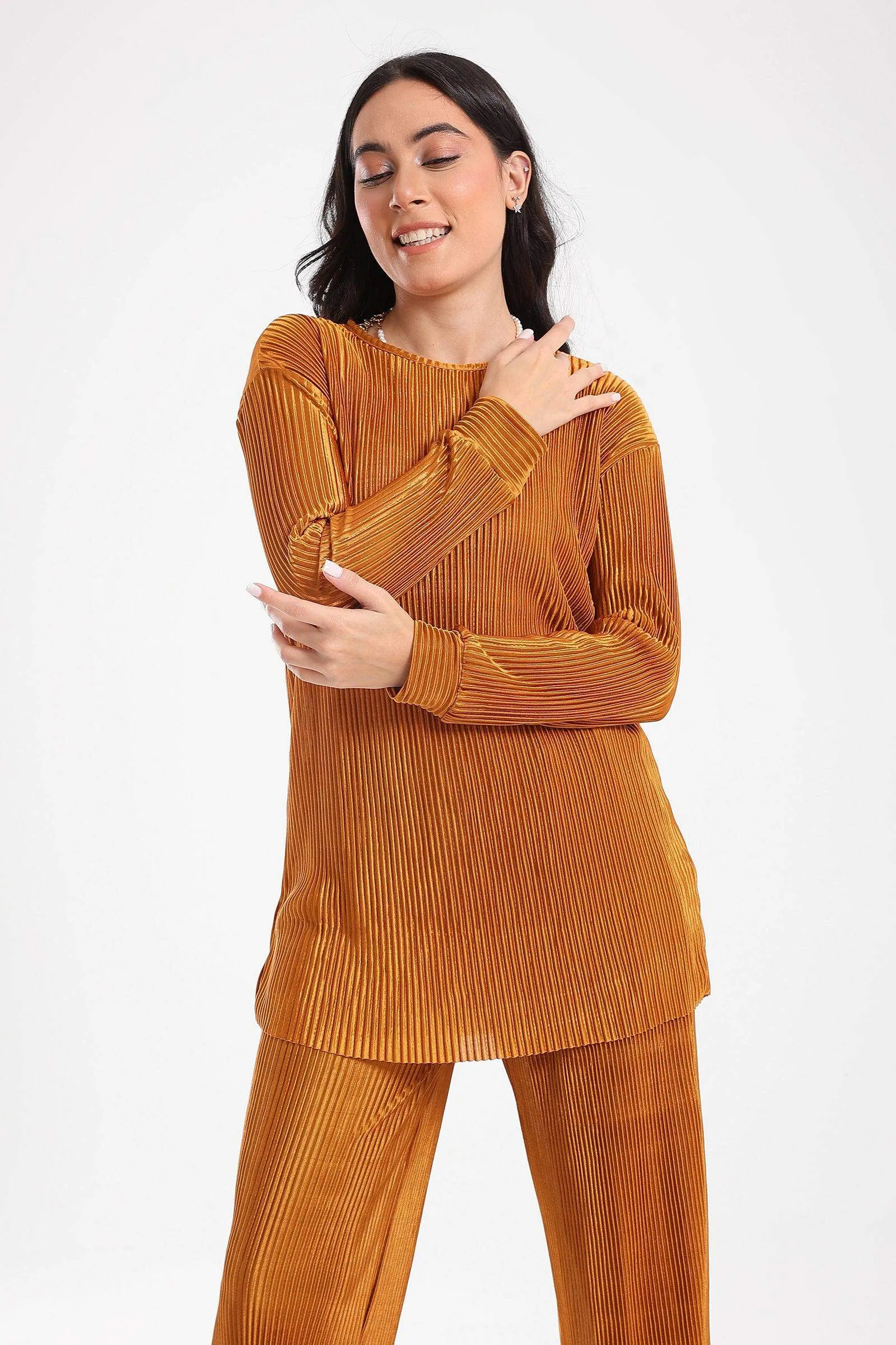 Ribbed Voile Blouse