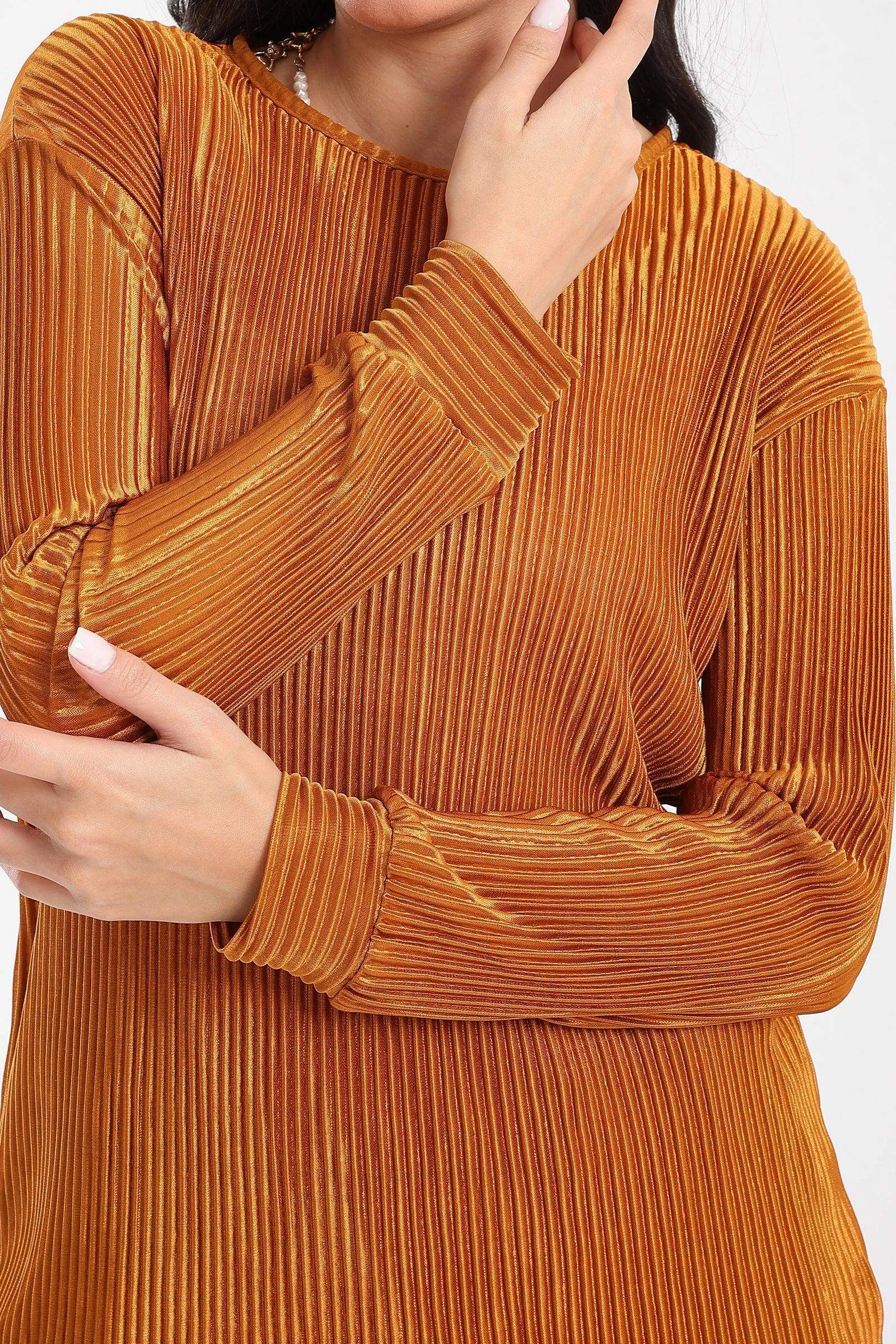 Ribbed Voile Blouse