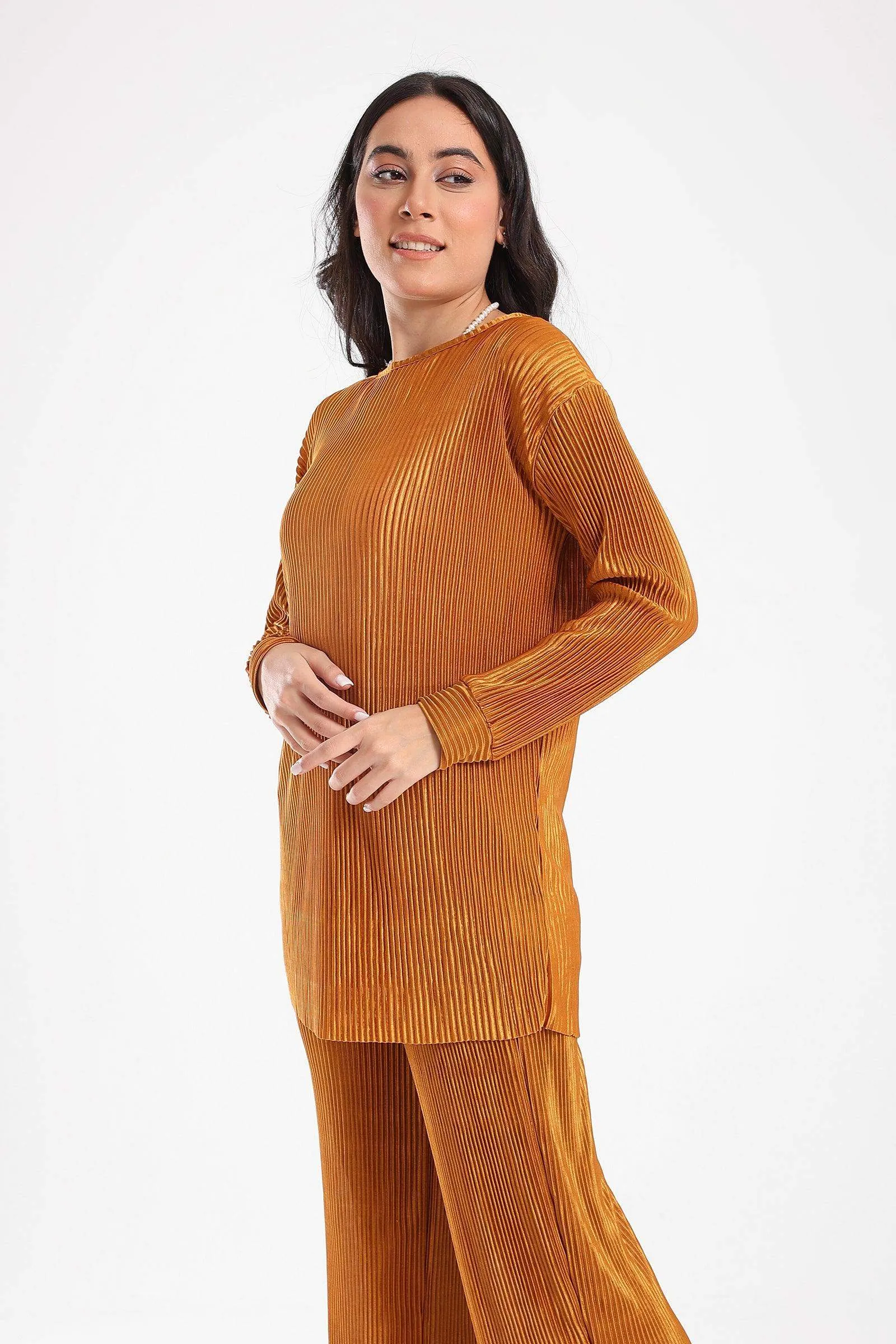 Ribbed Voile Blouse