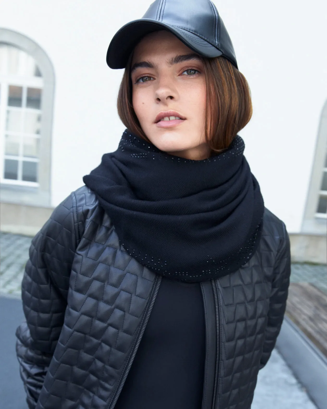Scarf Cashmere Silk Punch Card Print