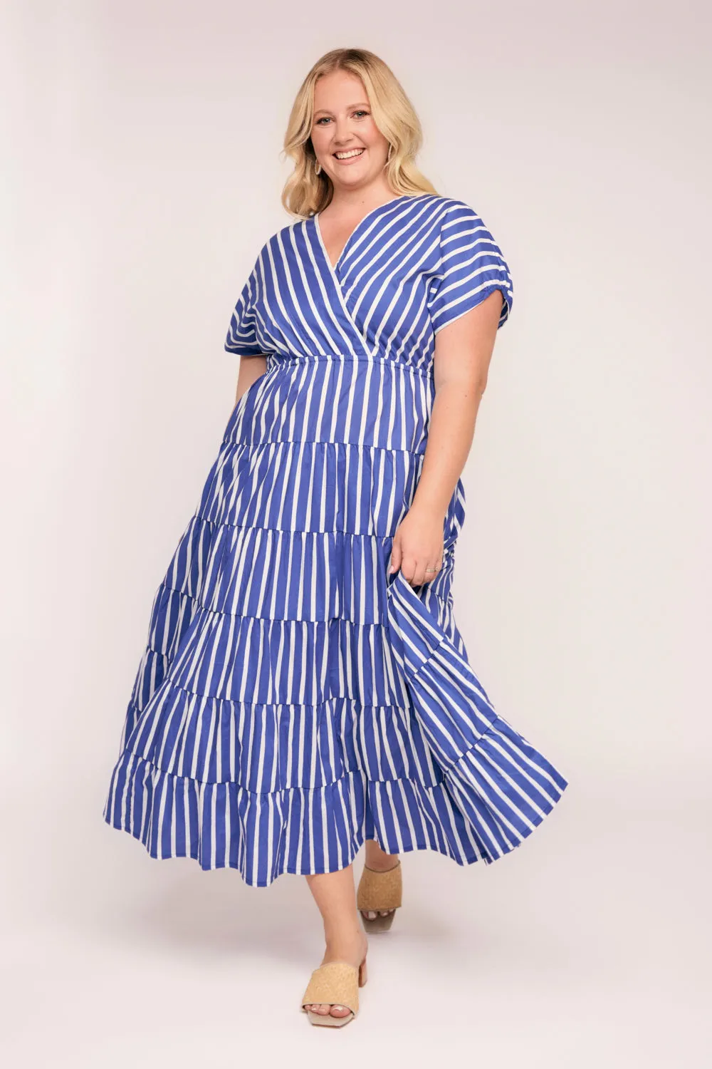 Shari V-Neck Dress in St Tropez