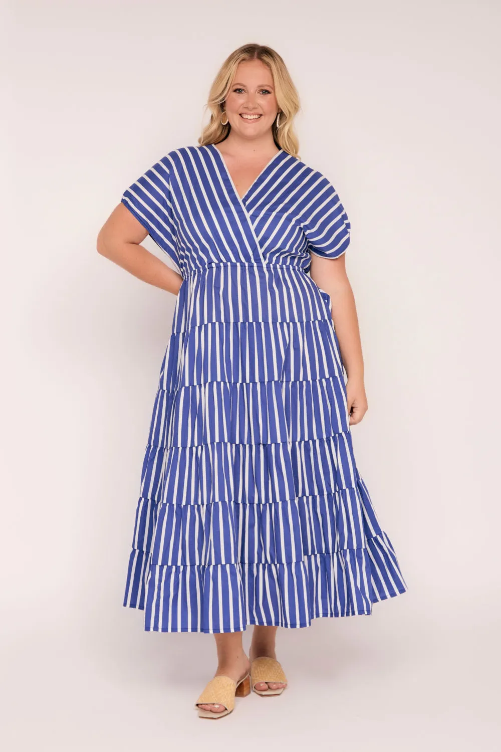 Shari V-Neck Dress in St Tropez