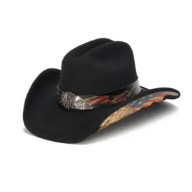 Stampede Western Felt 100X Wool Hat - American Bald Eagle USA