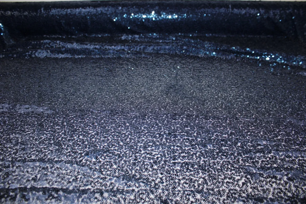 Tiny Sequined Mesh - Evening Blue