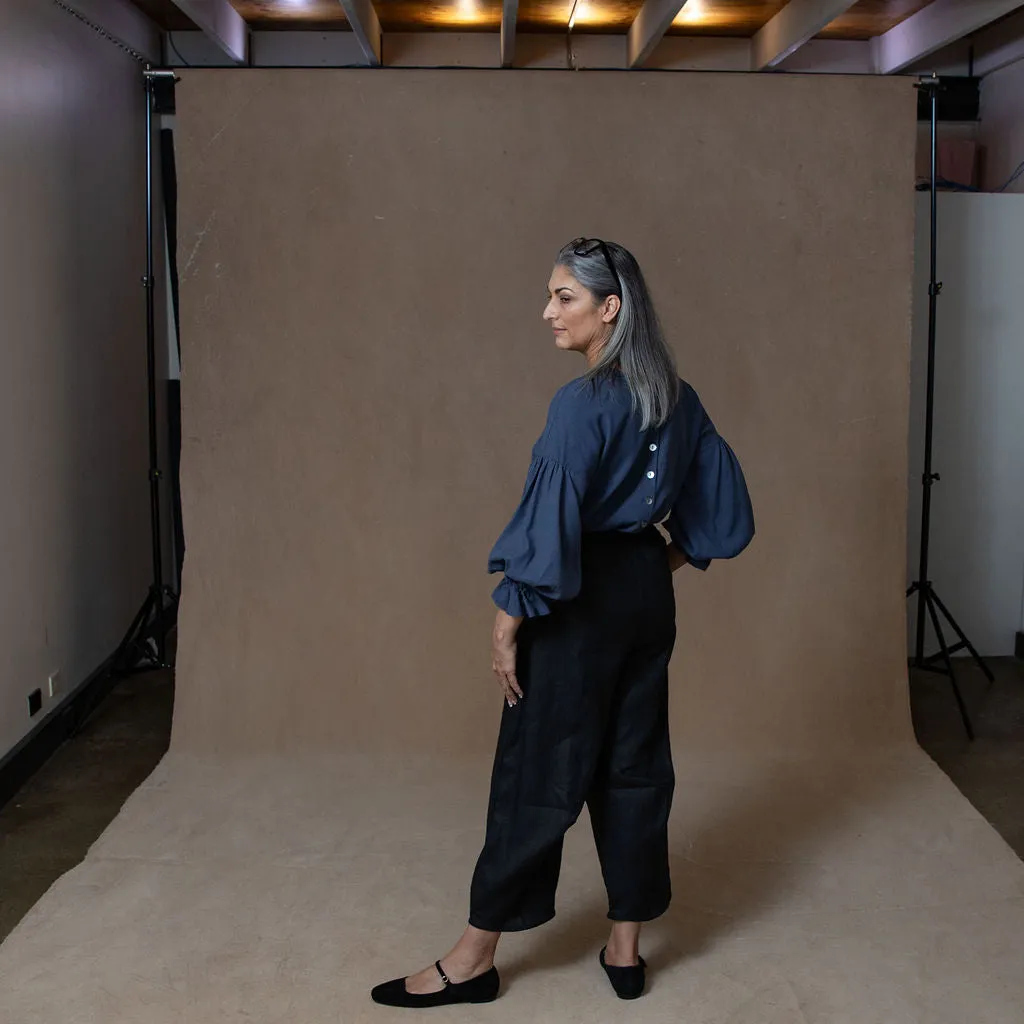 Tokyo Black Linen Trouser