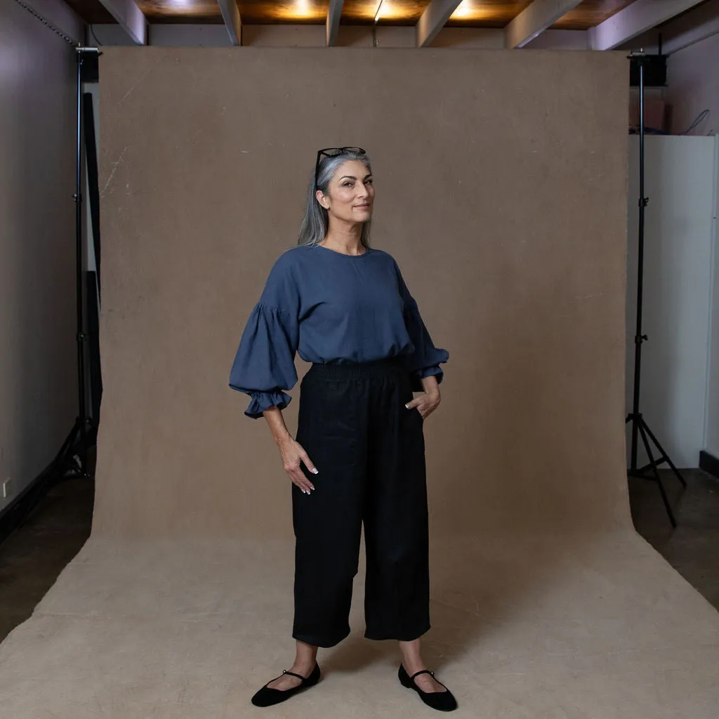 Tokyo Black Linen Trouser
