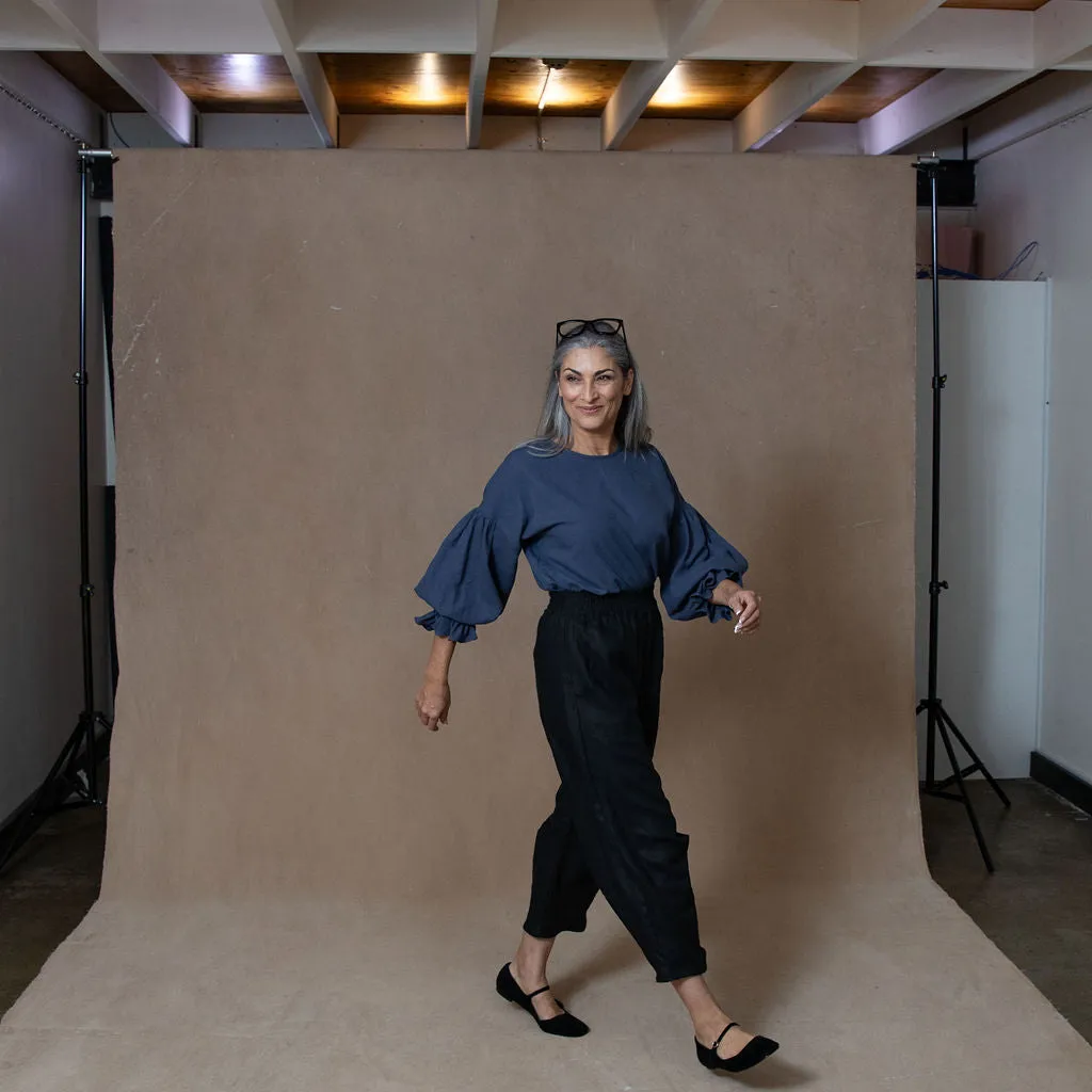 Tokyo Black Linen Trouser