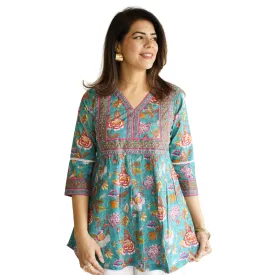 Varsha Top | Sea Green