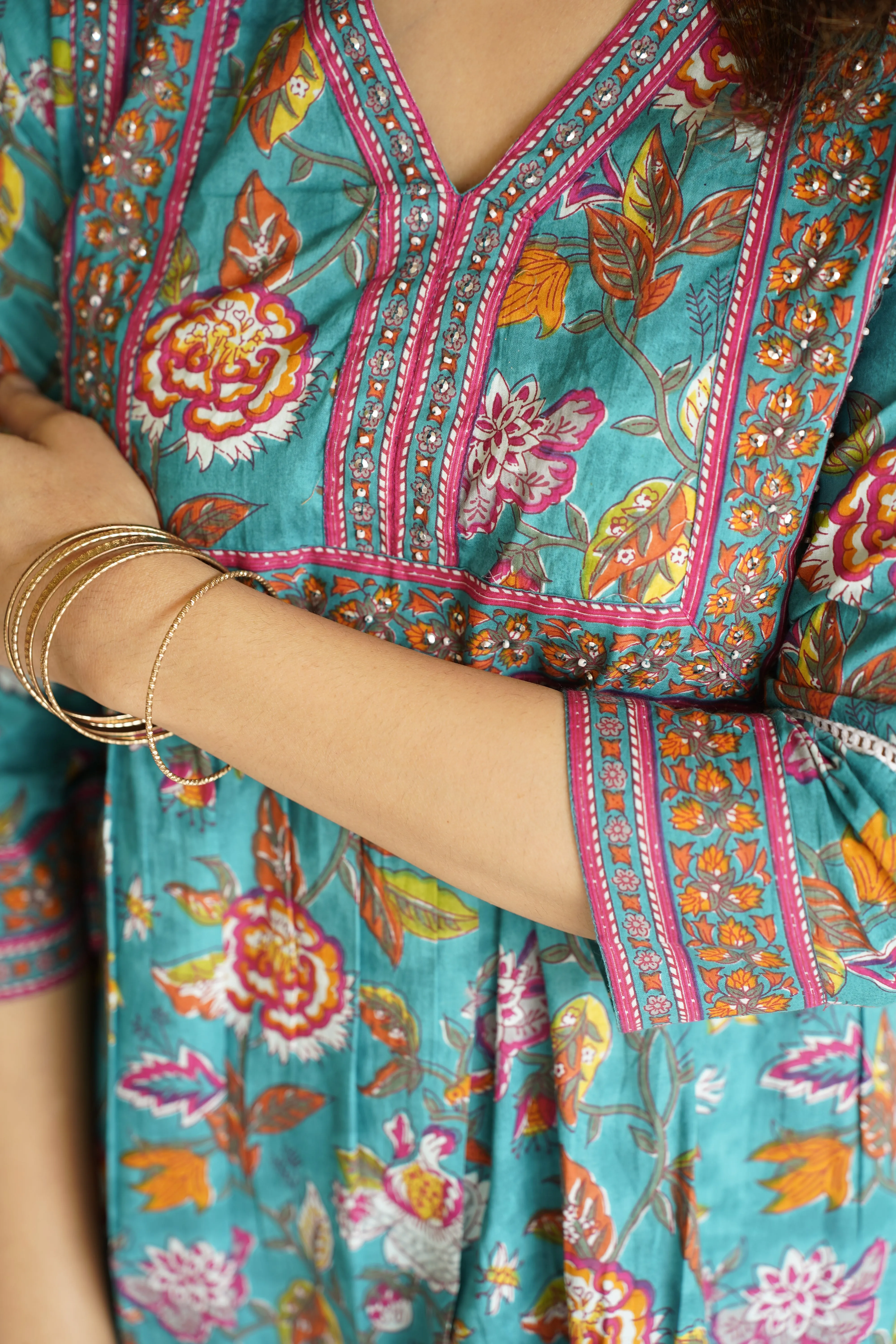 Varsha Top | Sea Green