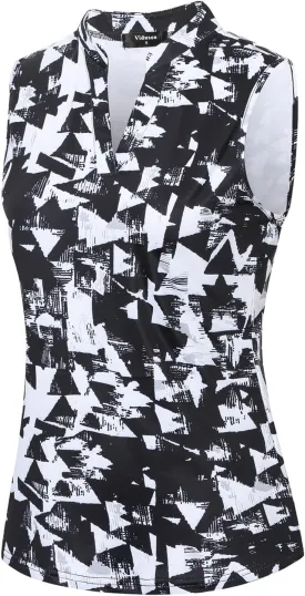 Womens Sleeveless Golf Shirts Moisture Wicking Tennis Polo Workout Tops